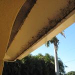 soffit before pressure washing